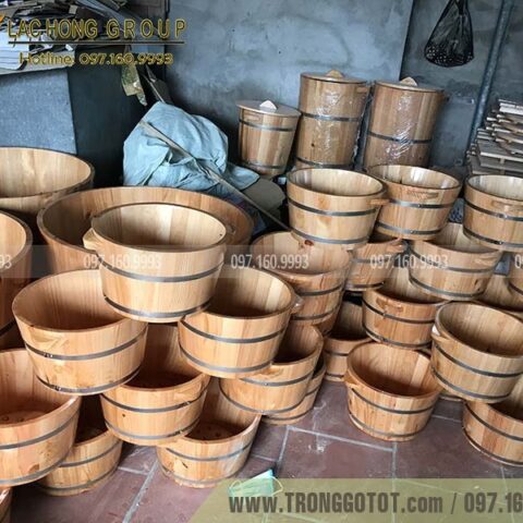 chậu ngâm chân gỗ thông